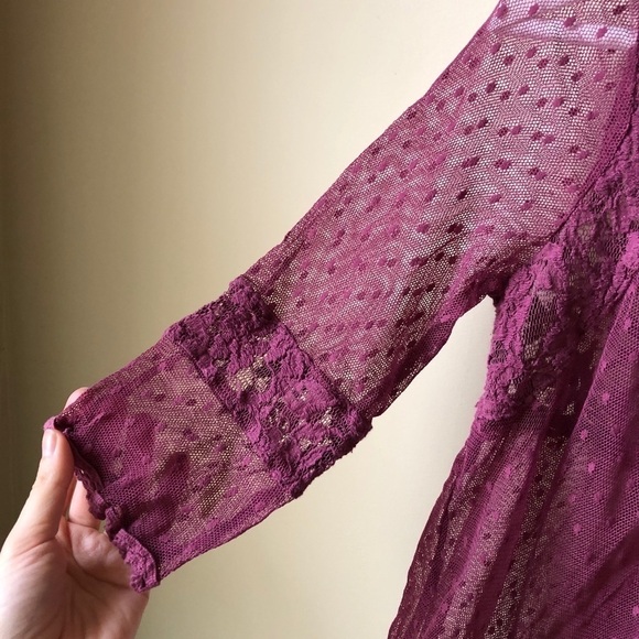 Free People Modern Romance Lace Crop Blouse Top - Picture 4 of 8